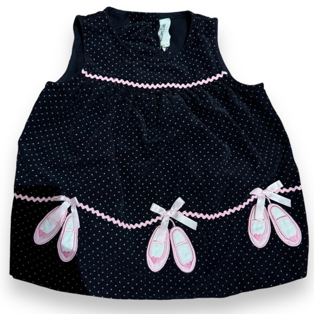 Rare, too! Brand Jumper dress 100% cotton corduroy ballet slippers 12months 1yr